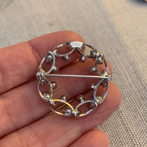 Vintage Van dell sterling silver round brooch! - Picture 6 of 8